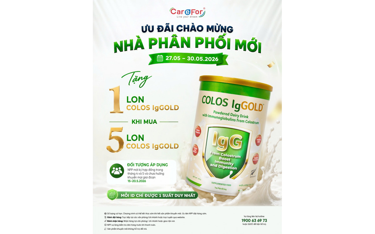 ƯU ĐÃI ĐẶC BIỆT CHO NHÀ PHÂN PHỐI MỚI – BỨT TỐC DOANH SỐ CUỐI THÁNG 5