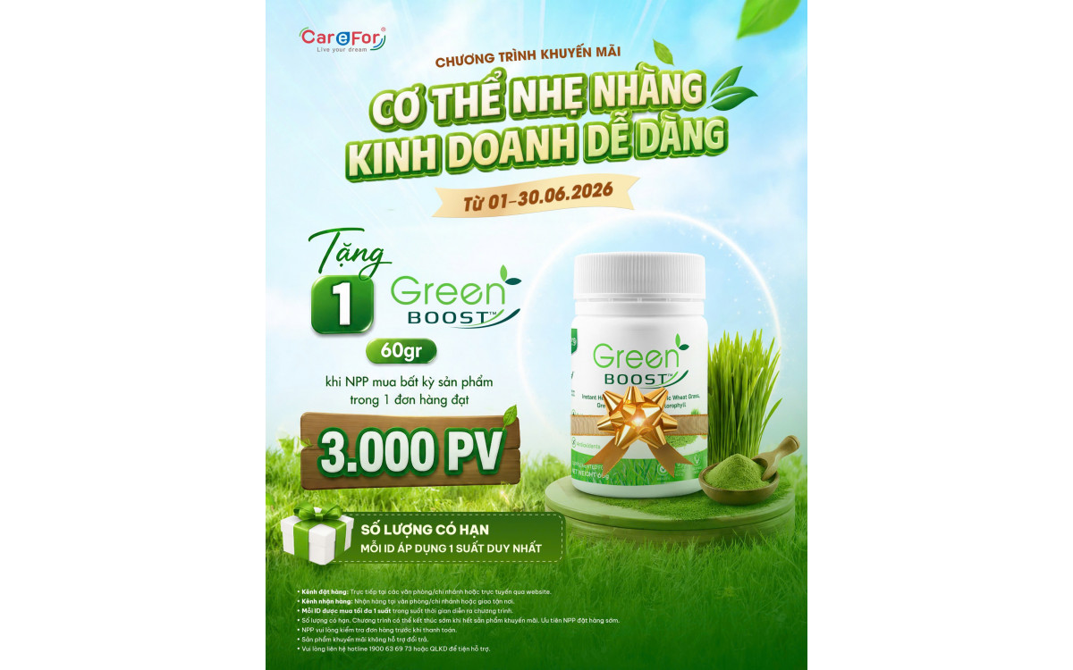 THÁNG 6 BỨT PHÁ CÙNG "CƠ THỂ NHẸ NHÀNG - KINH DOANH DỄ DÀNG"