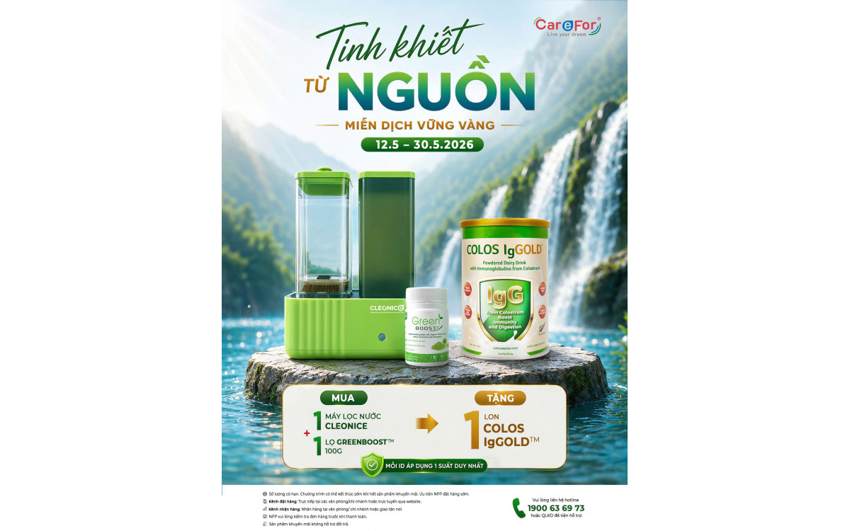 ƯU ĐÃI THÁNG 5: "TINH KHIẾT TỪ NGUỒN – MIỄN DỊCH VỮNG VÀNG"
