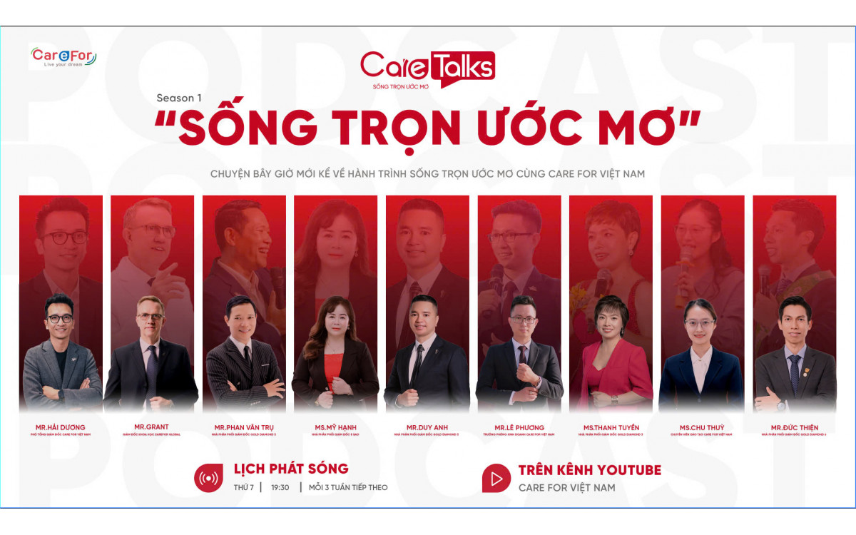 PODCAST CARE TALKS “SỐNG TRỌN ƯỚC MƠ” - HÀNH TRÌNH KHỞI NGHIỆP ĐẦY CẢM HỨNG CÙNG CFVN! 