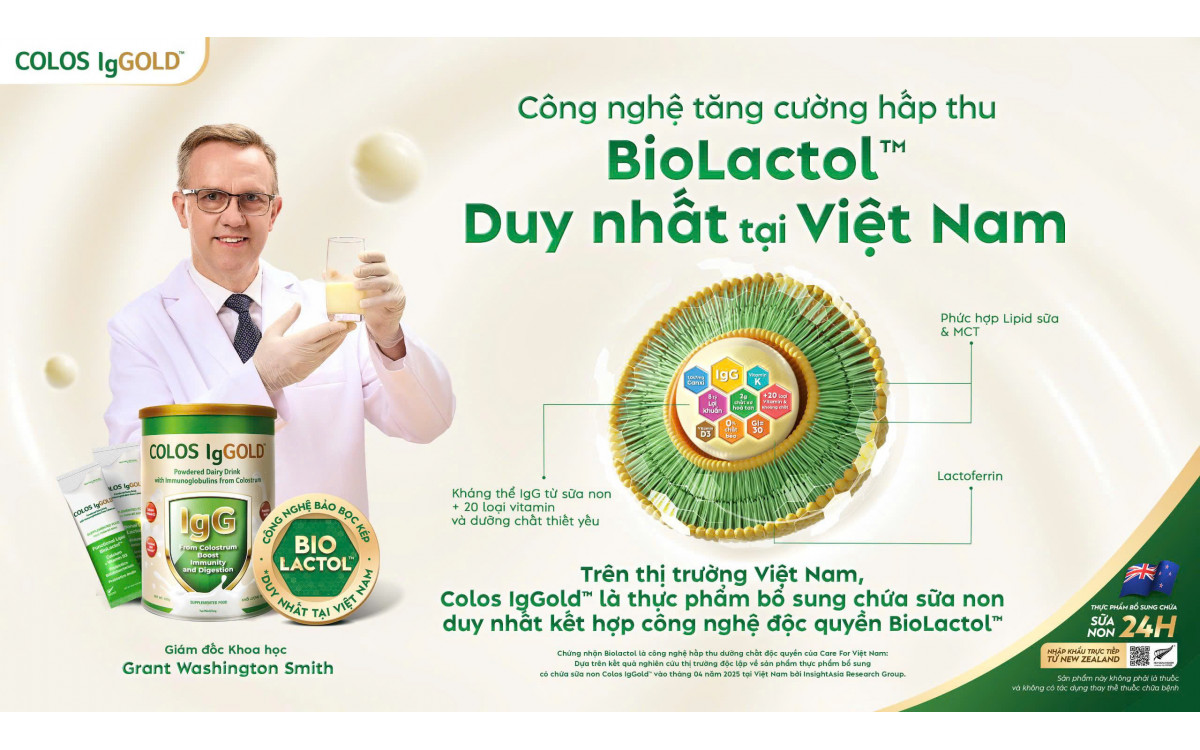 BIOLACTOL™ ĐẠT CHỨNG NHẬN “DUY NHẤT TẠI VIỆT NAM”