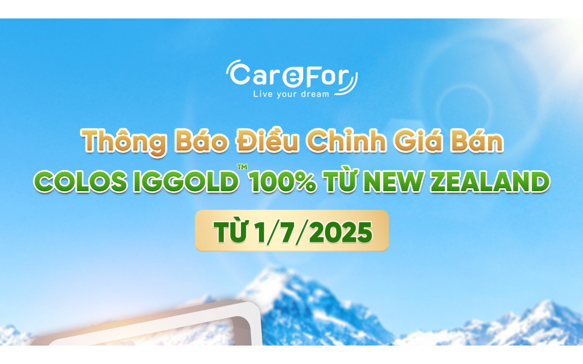 THÔNG BÁO ĐIỀU CHỈNH GIÁ COLOS IGGOLD™ TỪ NGÀY 01/07/2025