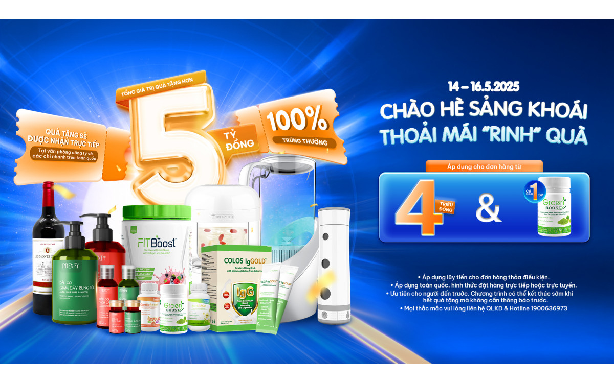 CTKM "Chào Hè Sảng Khoái, Thoải Mái Rinh Quà" | 14/5 - 16/5/2025